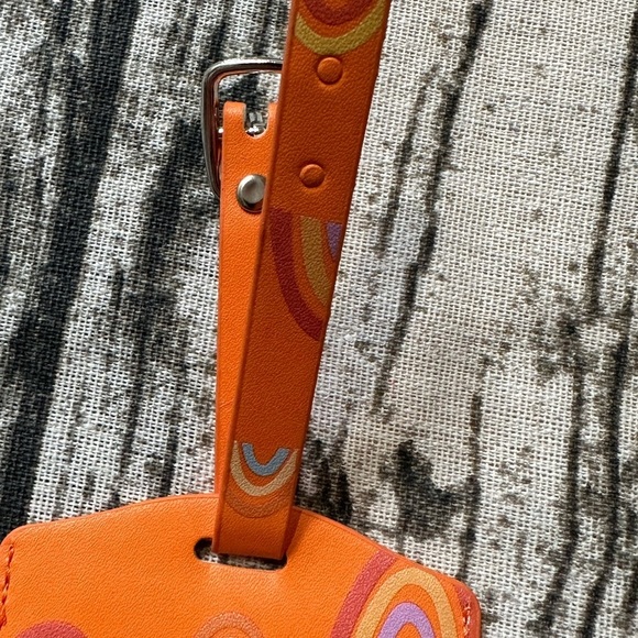 Rainbow multicoloured luggage tag pattern new holiday travel accessories - Picture 3 of 8